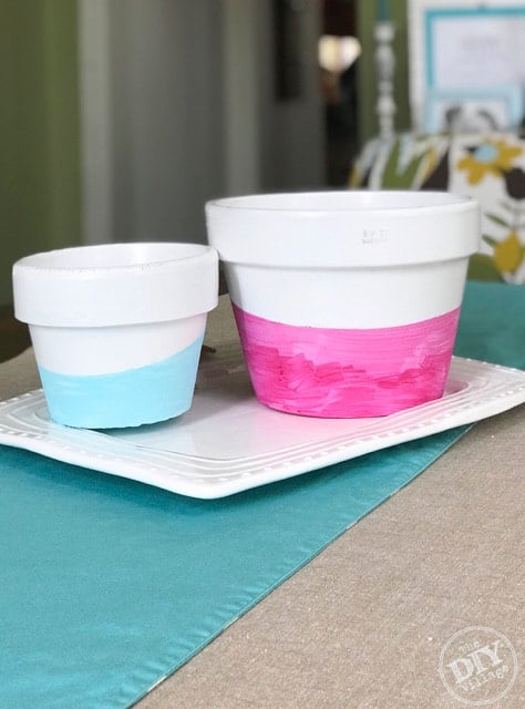 Watercolor painted flower pot tutorial