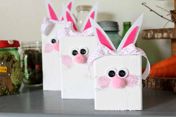 how to make bunnies from wood scraps