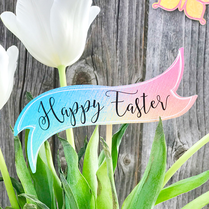 paper happy easter banner