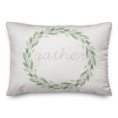 This gather wreath pillow is perfect for a country style farmhouse home, or to put out around the holidays