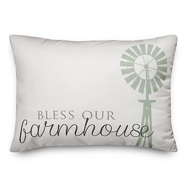I love this bless our farmhouse pillow! It's simple and sweet, the perfect accent for a country style room