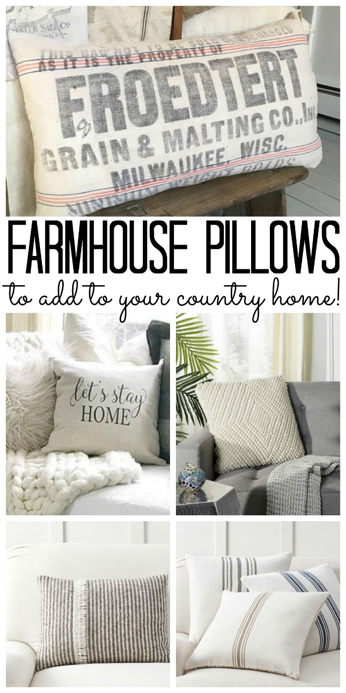 Farmhouse style throw pillows online