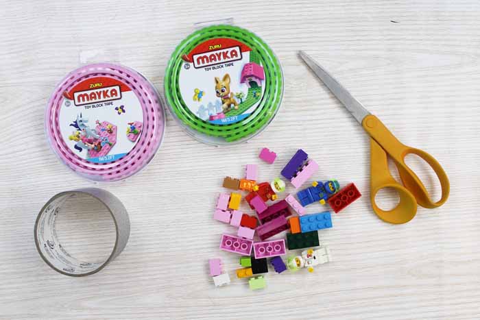 Supplies for diy lego bracelet