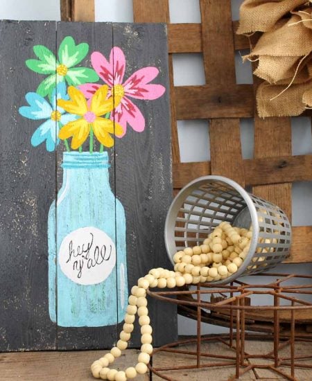 farmhouse style painted pallet art