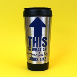 Awesome Teacher Vinyl Mug by Mad in Crafts