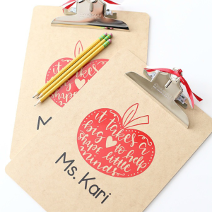 DIY Vinyl Clipboard Teacher Gift Idea by See Vanessa Craft