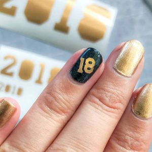 Easy Graduating Class Year Nail Art by 100 Directions