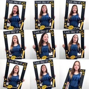 Make Your Own First and Last Day of School Sign by 100 Directions