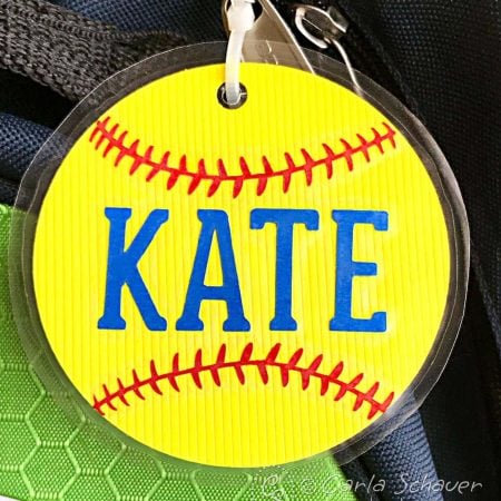 Make a Softball Bag Tag by Carla Schauer