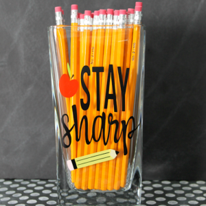 Pencil Holder Teacher Gift Idea by Gingersnap Crafts