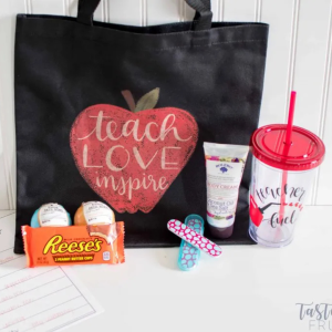 Teacher Appreciation Tote Bag And Tumbler by Tastefully Frugal