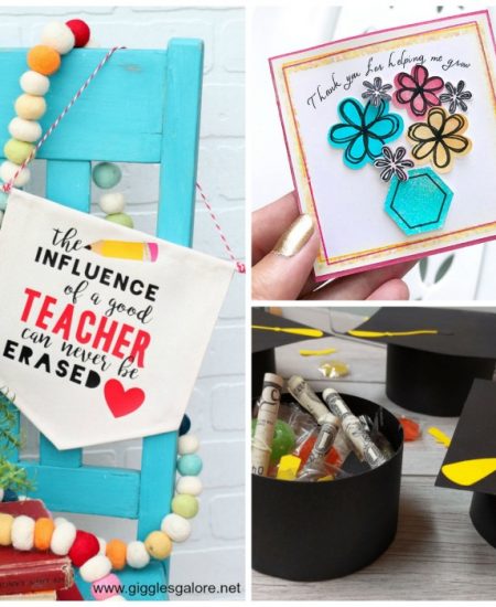 Over 50 ideas for the end of the school year that you can make with your Cricut machine!