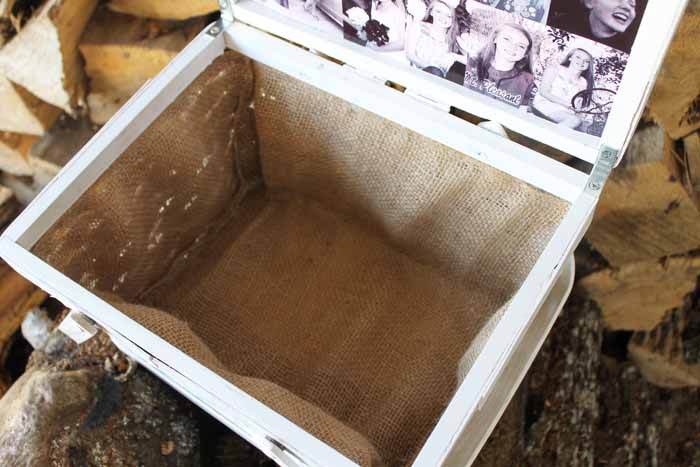 lining a basket with burlap