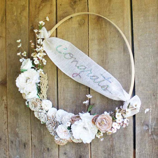 Extra Large Hoop Wreath (With The Cricut Wisteria) Angie Holden The