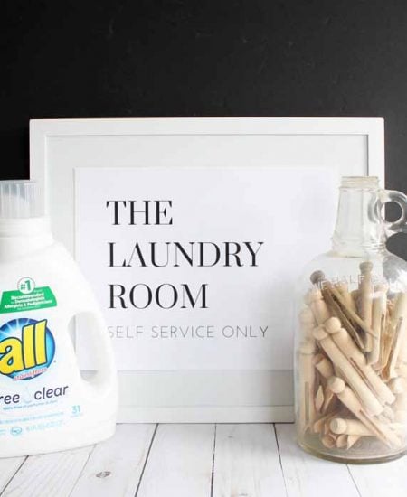 Print these laundry room signs for free to decorate your home! Perfect for National Laundry Day with all Free and Clear detergent!