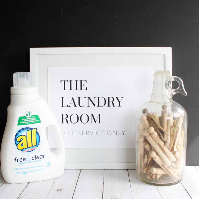 These free laundry room printables add a fun touch to your laundry room