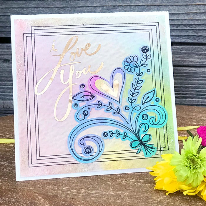 Make handmade Cricut Mother's Day cards like this one in minutes!