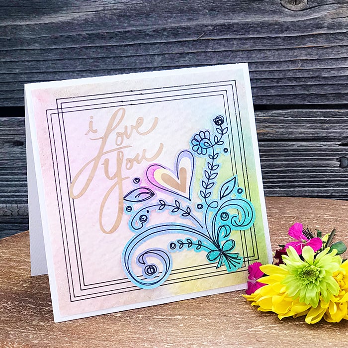 Make handmade Cricut Mother's Day cards like this one in minutes!