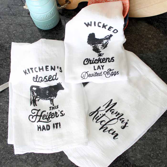 Easy Tea Towel Project For Your Kitchen - Image Transfer Technique