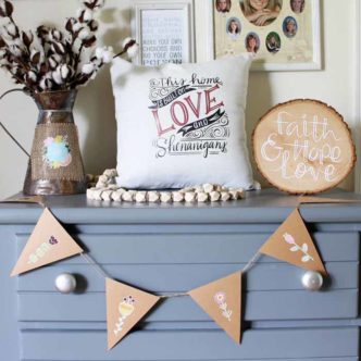 Instructions on how to use Cricut Iron-On Designs on a wide variety of surfaces to create fun projects in 5 or 10 minutes with no Cricut machine required! So many options and ideas!
