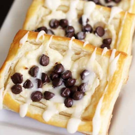 cream cheese danish with chocolate chips