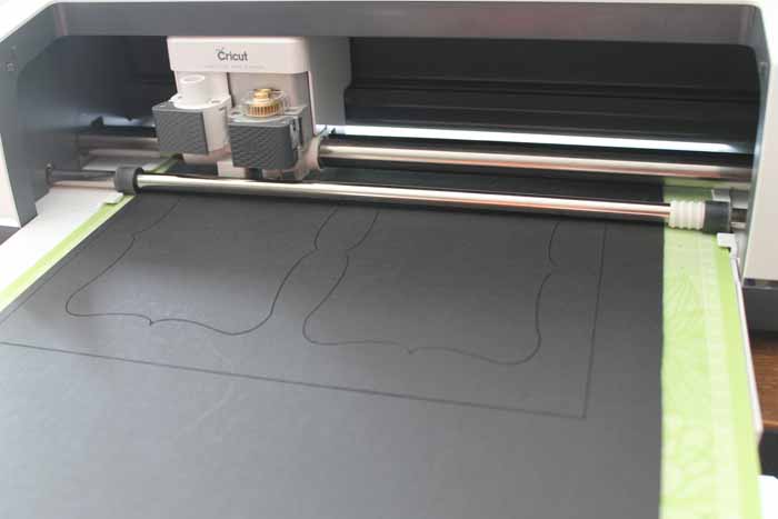 Cricut cutting picture frame mats in a custom shape