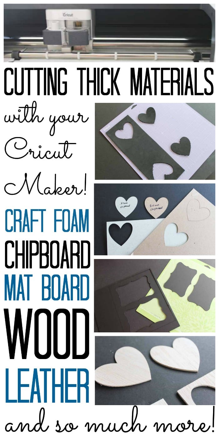 cutting thick materials with the cricut maker