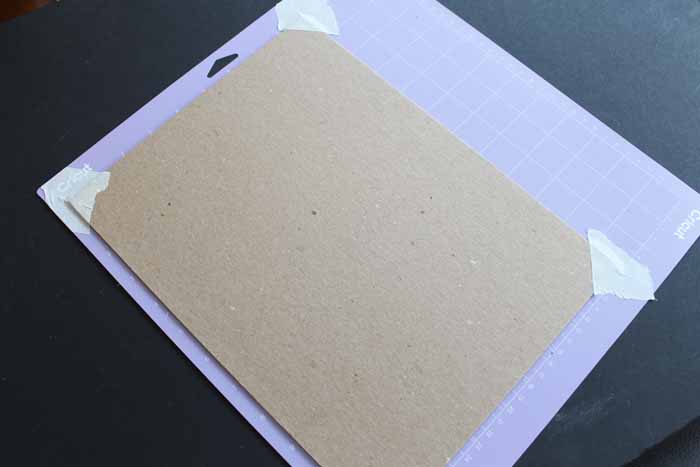 chipboard on a cricut strong grip mat