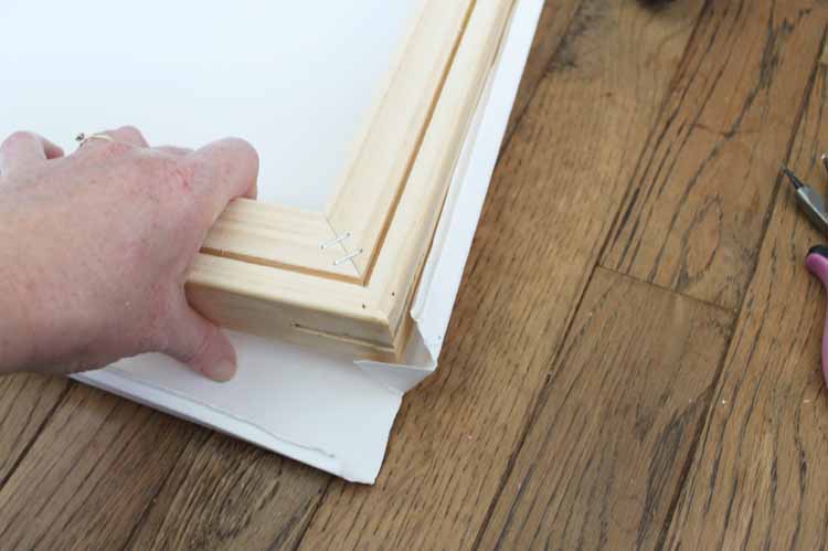 How to remove wood frame from a canvas for DIY canvas art.