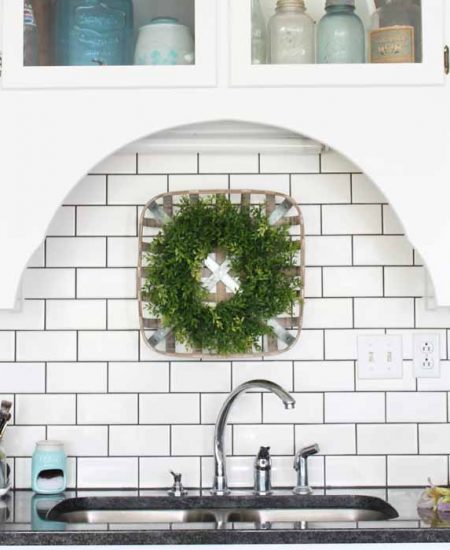 Decorating above your sink in a farm kitchen!