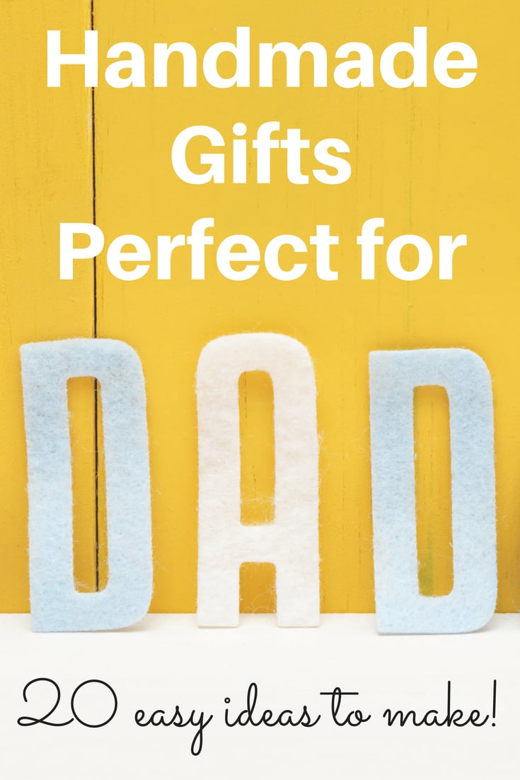 A list of handcrafted gifts that are perfect for dad! Use this for Father's Day and other holiday to make the perfect handmade gift for him!