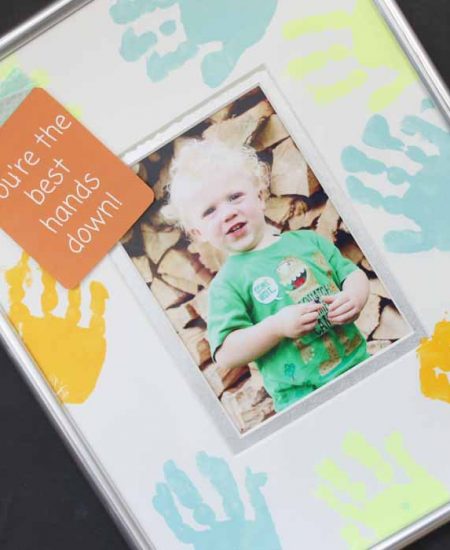 handprint frame for dad