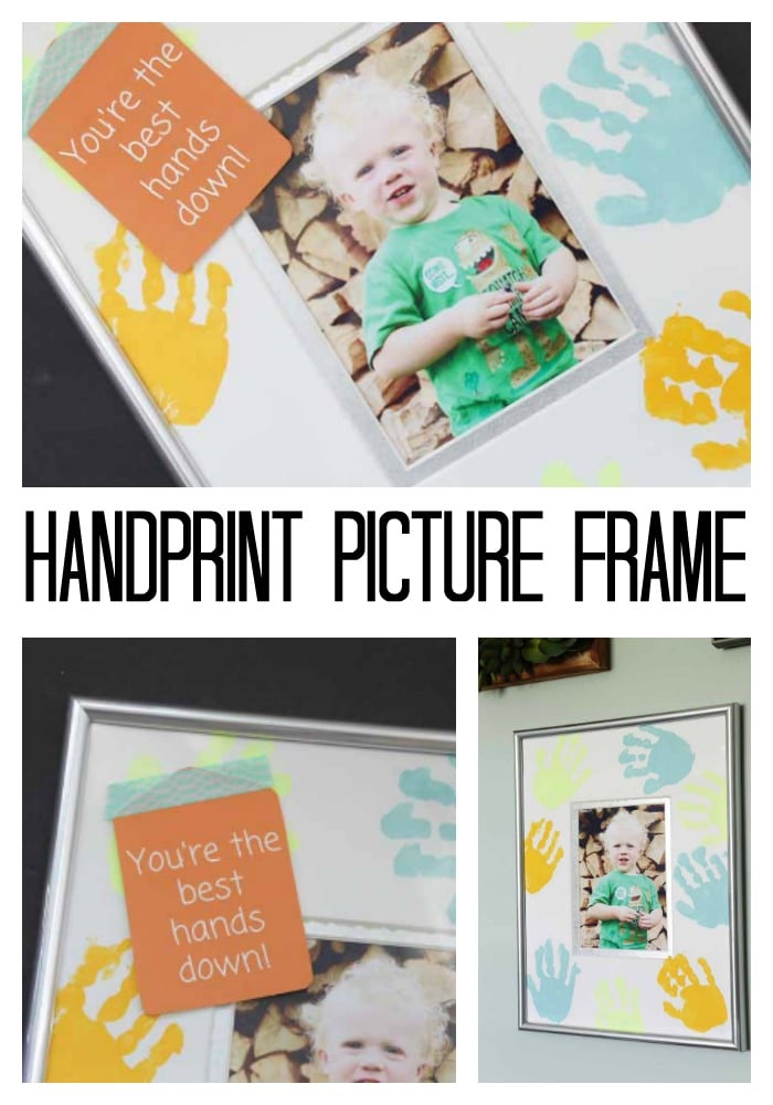 handprint painting picture frame idea