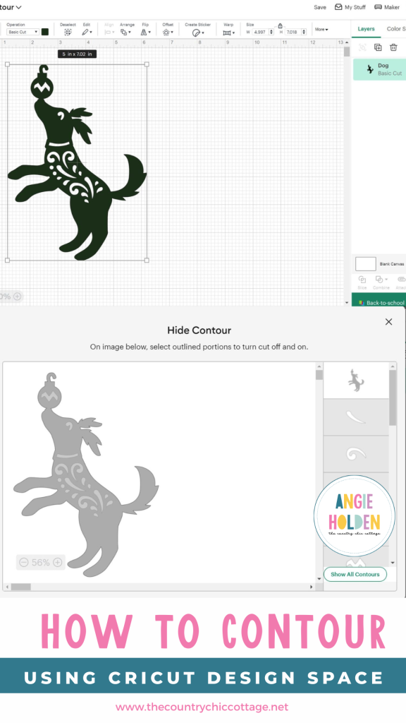 how to contour using Cricut DS