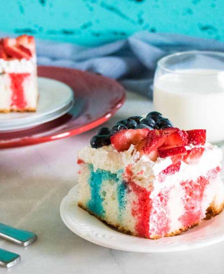 Make this Jello poke cake is perfect for the 4th of July and any patriotic parties that you host!