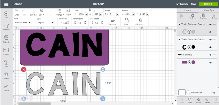 making a name puzzle with a cricut maker