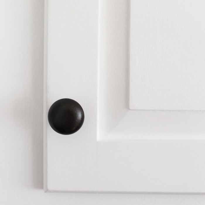 How to Paint Hardware Black white cabinet with black hardware