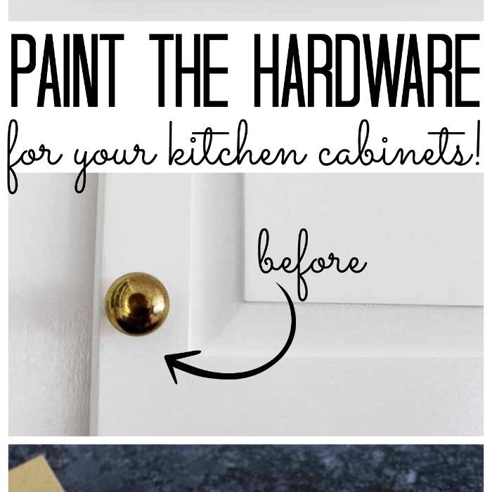 Learn how to paint hardware for your kitchen cabinets with these instructions. Step by step for doing it the right way and making it last!