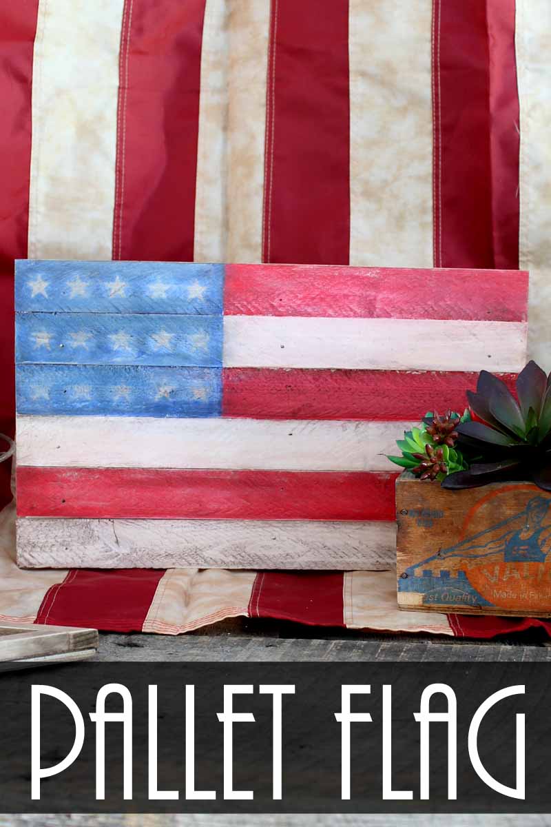 wooden pallet flag pin image