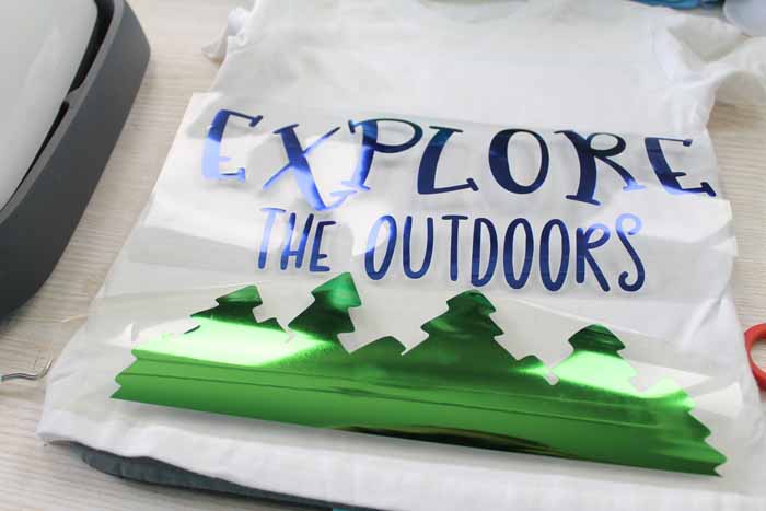 explore the outdoors shirt cut from htv