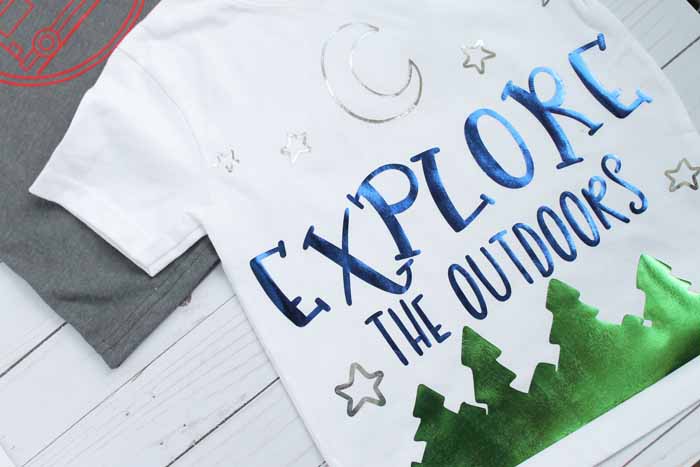 shirts for camping made with heat transfer vinyl