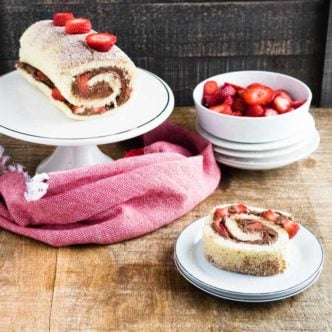 Make this chocolate cake roll recipe! Your mouth will be watering for this chocolate ganache dessert recipe!