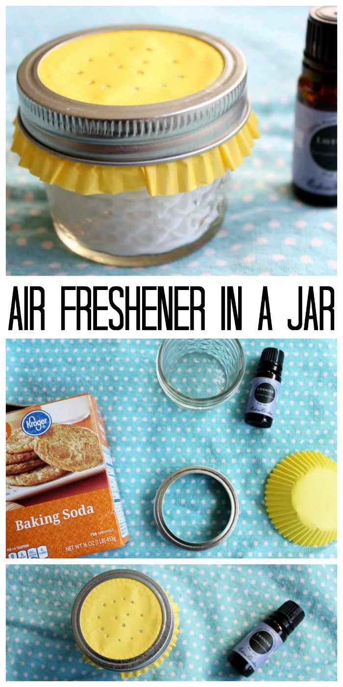 Make this essential oil air freshener in a jar for your home in minutes! A quick and natural way to add scent to any room!