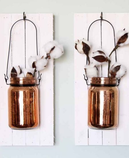 hanging mason jar for a wall