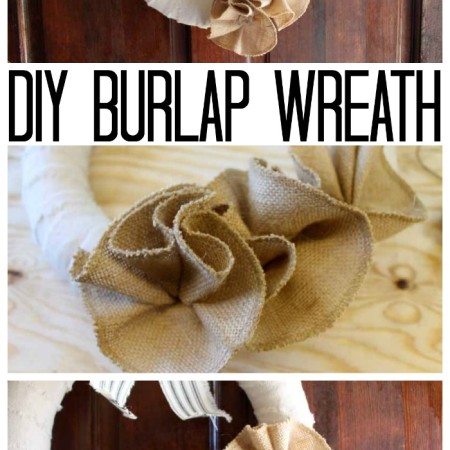A great burlap wreath tutorial that you can make in 15 minutes or less!