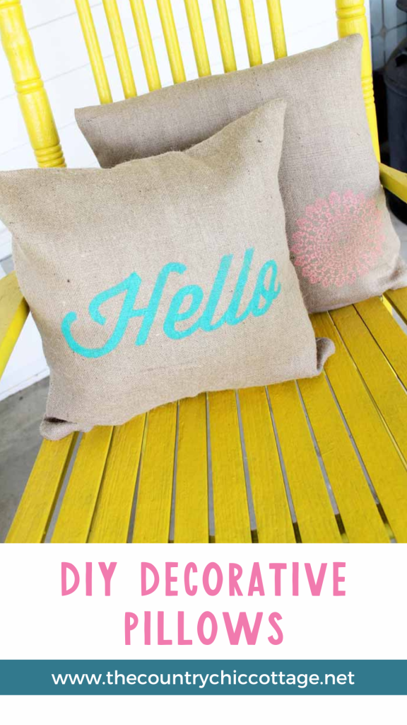 Stenciled DIY Decorative Pillows