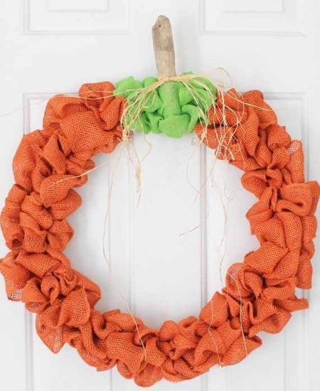 burlap fall wreath