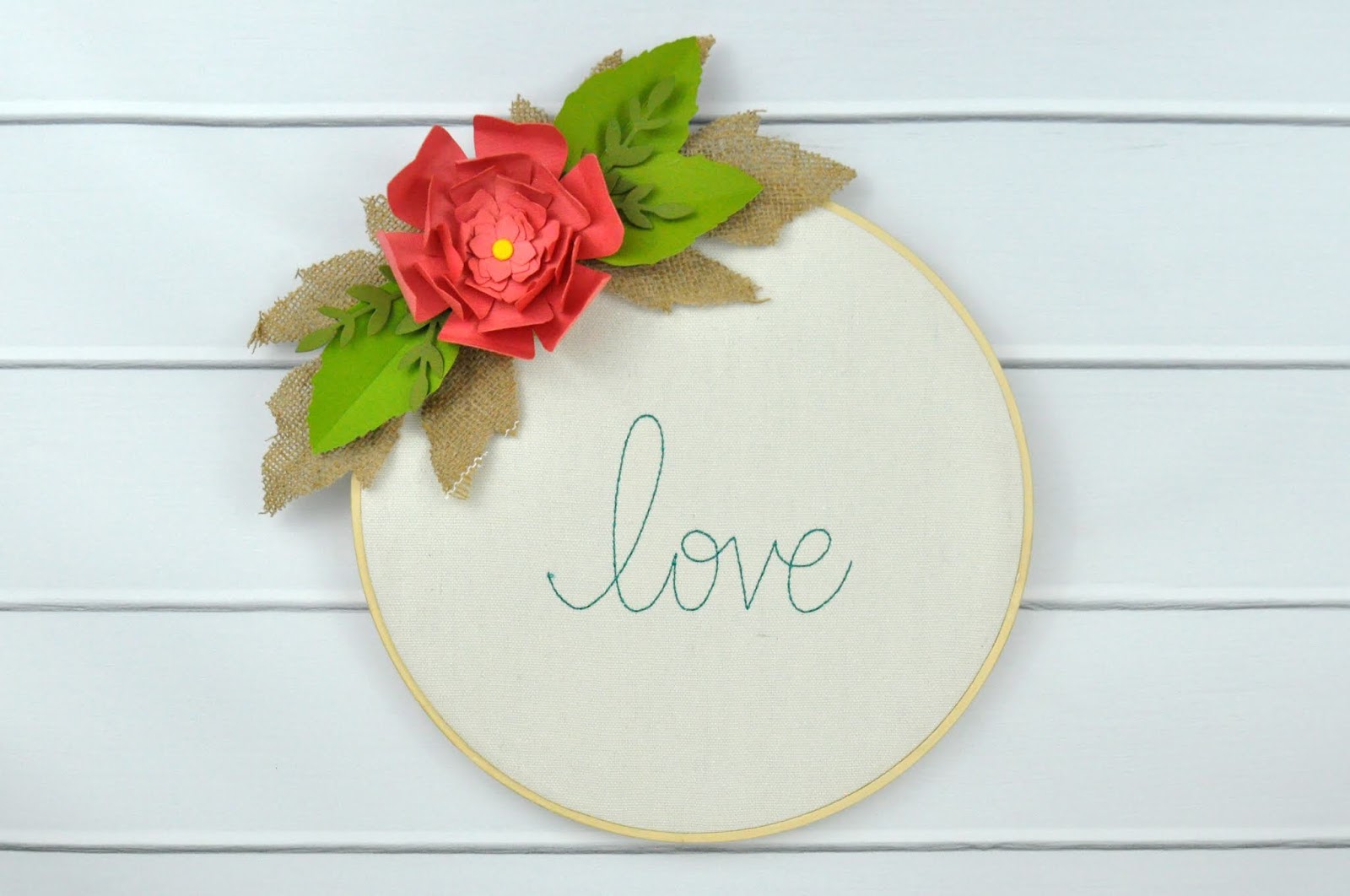 embroidery hoop love art