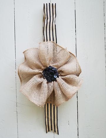 burlap flower