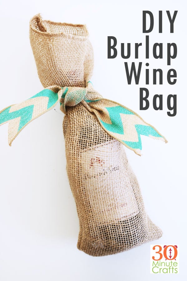 burlap wine bag
